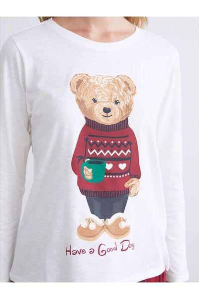 LC Waikiki Ayı Teddy Baskılı Kadın Pijama Takımı