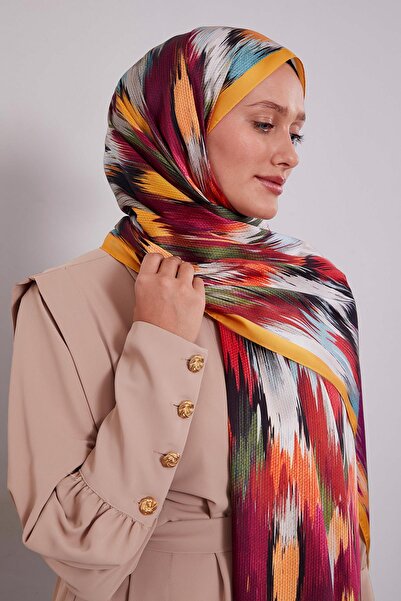 Levidor Mustard Variegated Pattern Twill Shawl