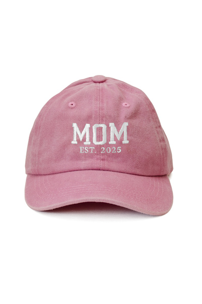 Nome Studio 2025 Nakışlı Tekli Pembe Anne Mom Şapka Yıkamalı Kumaşlı ve Yazı ...