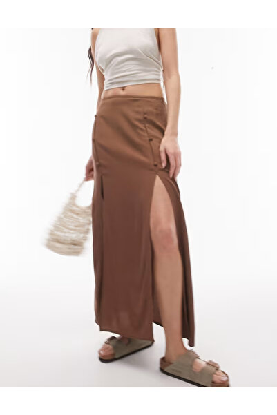 TopShop Topshop maxi skirt, brown