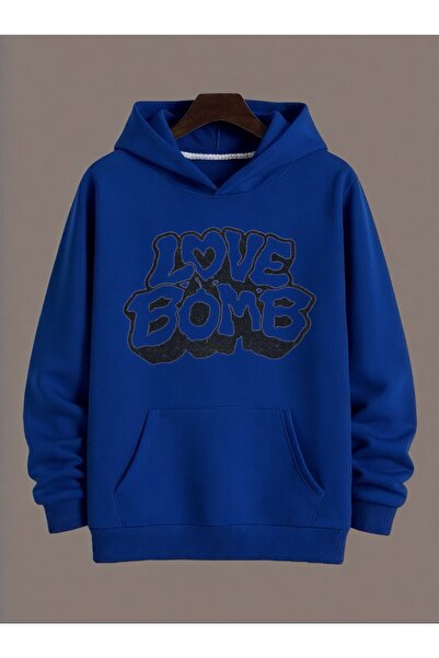 ArtYus Unisex Love Bomb Colorat Special cu imprimeu Bumbac supradimensionat c...