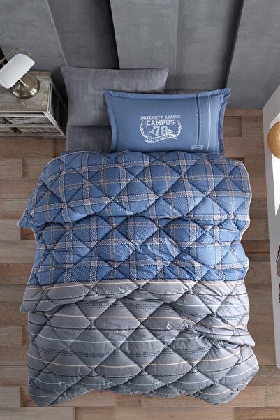 Clasy Σετ ύπνου Ranforce 100% βαμβακερό μονό κρεβάτι (με ελαστικά σεντόνια) Campus V2 Blue