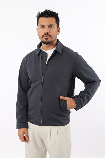 Rodrigo Ανδρικό εποχιακό παλτό με επένδυση από πλεκτό βαμβακερό ύφασμα με τσέπες και φερμουάρ