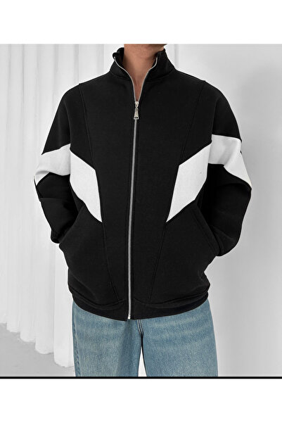 Butik Ross Piece-Striped Fleece Cardigan