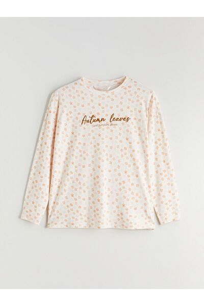 LC Waikiki Жіночий піжамний комплект з велосипедним коміром і квітковим принтом