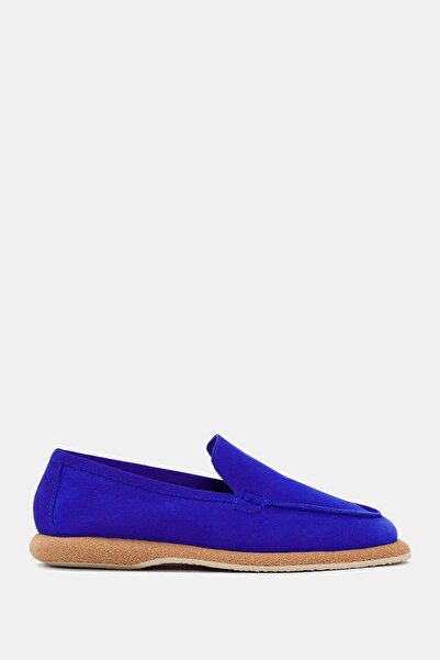 Bestyle Maegan Women's Sax Blue Real Suede Leather Loafer