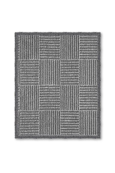 Bluenity More Boucle Natural Cotton 2-Piece Bath Mat Set 60X100 50X60 Gray