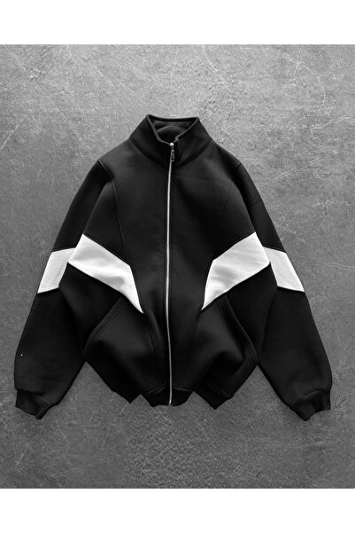 Butik Ross Piece-Striped Fleece Cardigan