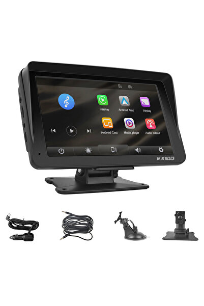 MaxTech Navigatie Auto GPS Portabila Wireless Carplay & Android MaxTech®, 3in1, Ecran tactil de 7"