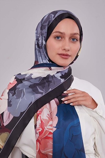 Levidor Salmon Lotus Pattern Indian Silk Shawl