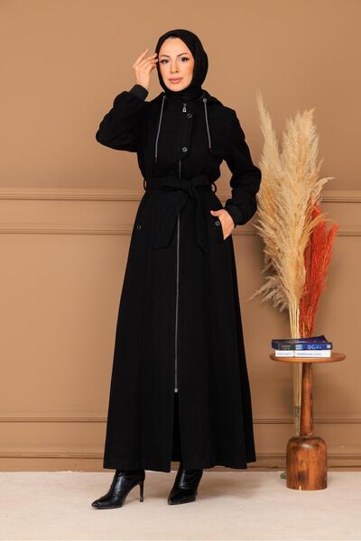 Doque Kışlık Kadın Kaşe Pardesü Kapşonlu 58008