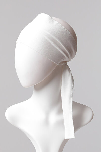 ipekistanbul Plain Bandana Bonnet - Ecru