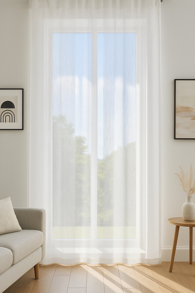 Premier Home Pia Tulle Curtain White 140X250