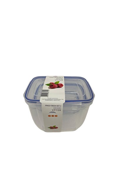 Frigo Fresh Set of 3 NN Frigo Fresh food containers, 0.8/1.6/2.8 L, Transparent/Blue
