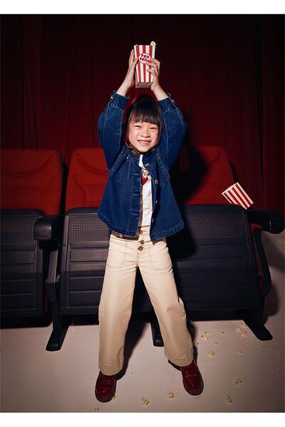 MAYORAL Girl's Button Detailed Trousers Cream 4576