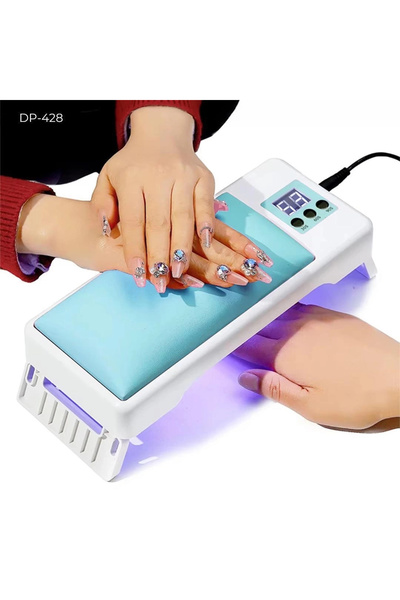 Epilons مجفف طلاء الأظافر المضيء بالأشعة فوق البنفسجية من ديمباور ووسادة اليد