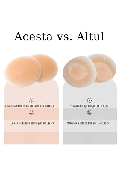Nippo non-adhesive luxury nipple covers Pastile pentru mamelon, Autoadezive Reutilizabile,Cutie Elegantă de Păstrare , Nuanță Ivory (Ivoriu)