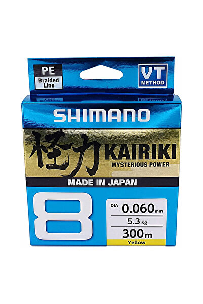 Shimano Kairiki 8 Örgü İp Misina 300m Yellow 0.06mm / 5.3kg