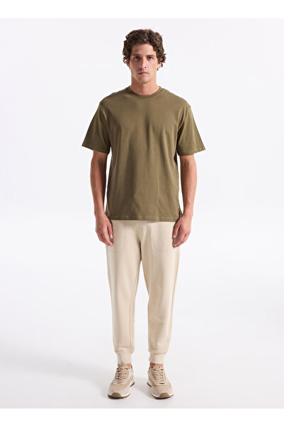 Lee Cooper Round Neck Khaki Men's T-Shirt 261 Lcm 242001 Hevass Khaki
