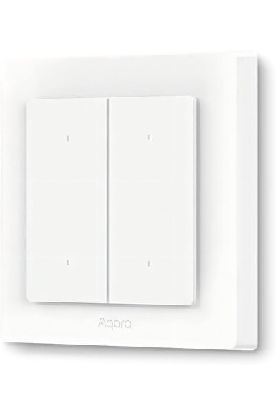 Aqara Smart Light Switch H2 EU (2-in-1 Neutral, 2 Gang 1 Channel), Thread/Zigbee Protocol, Wall Swit