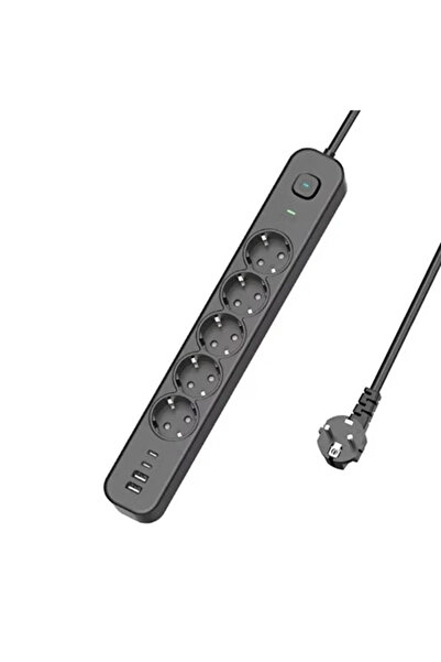 Epilons 5 Prizli Akım Korumalı Uzatma Kablosu | 2xusb-a + 2xusb-c | 3680w - 2...