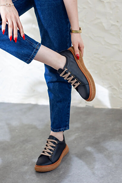 Adım Adım Mammamia Women's Genuine Leather Lace-Up Shoes