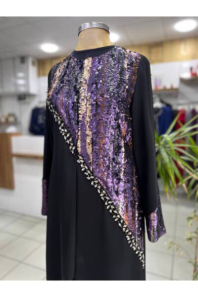 Bulem Collection Taş Detaylı Şık 3'lü Abiye