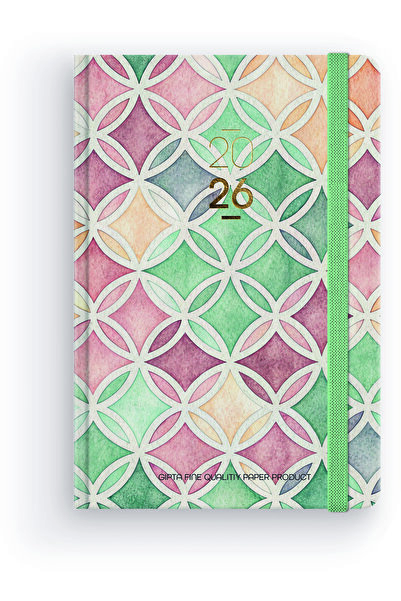 Gıpta 2026 139-PUK PAPURE İplik Dikişli Sert Kapak 13x21 Günlük Krem Ajanda