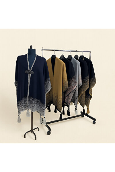 mim eşarp Akmoda Thick Winter Knitwear Long Poncho