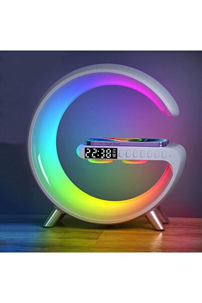 NALACAL Wireless Charger Atmosphere Lamp, Portable LED Bluetooth Speaker Wireless Charger with Desk Lamp Bed