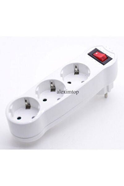 Bibilel Priză triplă lungă cu 3 sloturi și întrerupător