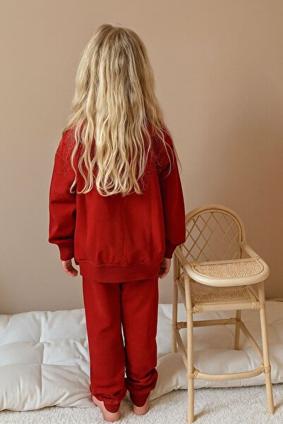 CEVAHİR TEKSTİL KABARTMA BASKILI KIZ ÇOCUK TAKIM