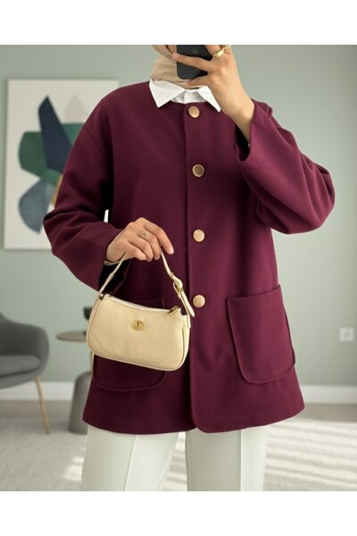 Modamorfo Μπουφάν με διπλή τσέπη με κουμπιά μπροστά - Μούρδιμ