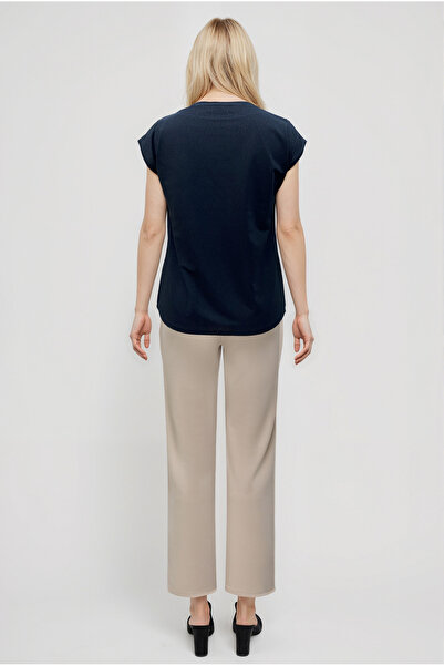 WESTMARK LONDON Black Crew Neck Glitter Short Sleeve Women's T-Shirt Sky Glitter S/S Top