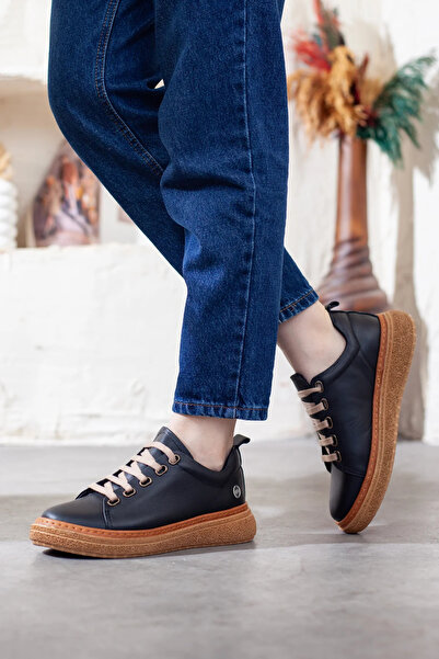 Adım Adım Mammamia Women's Genuine Leather Lace-Up Shoes