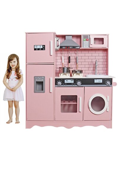 ideal STORE Wooden Kitchen idealSTORE, 97 x 30 x 94 cm, MDF Material, Equipped with Light and Sound Effects