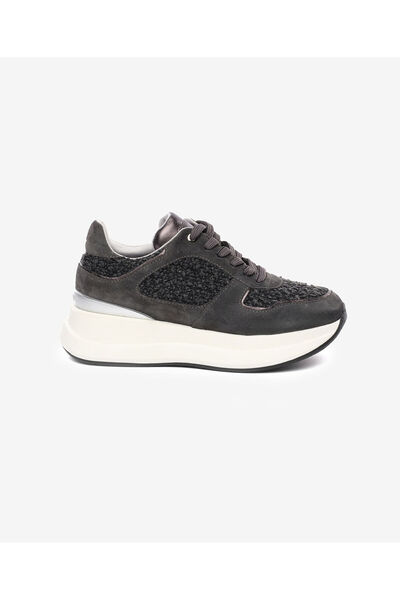 Greyder Kadın Antrasit Hakiki Deri Spor Ayakkabı 5K2SA34411
