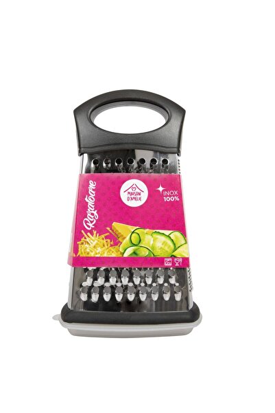 Maison D'Amelie Maison D'Amelie 4-sided chamfered grater, stainless steel, 27.5 cm