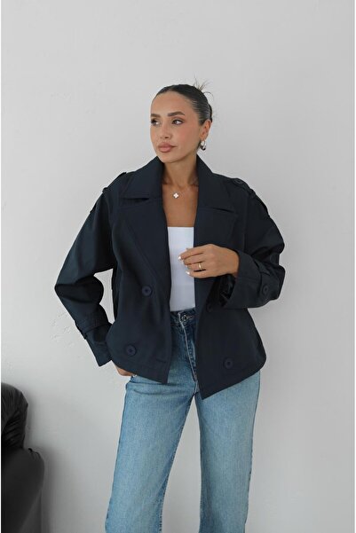 Havoş Lacivert Loye Trençkot