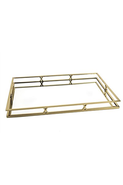 Mikasa Moor Gold Metal Dikdörtgen Aynalı Tepsi 56x36x5cm