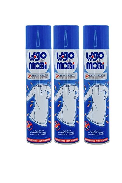 MOBI بخاخ موبي للتخلص من الكهرباء الساكنة على الملابس 300 مل 3 قطعه