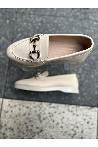 Metin Ayakkabı Skin Color Outer Material Skin Leather Casual Women's Shoes