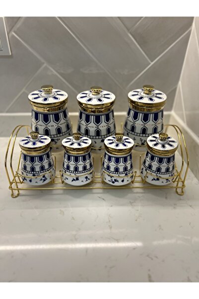 Sade Hediye Luxury Porcelain 7-Piece Spice Set