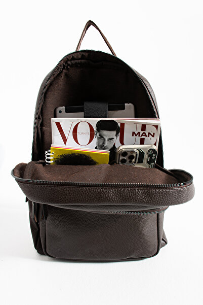 MEGA ÇANTA Leather Stylish and Functional Men's Backpack