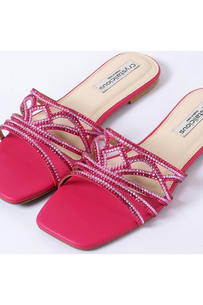 crystalicious Hemal Handcrafted by Artisans Rhinestone Women Flats Cruelty-Free Comfort Sparkle & Modern Elegance