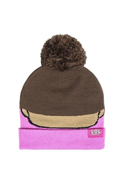 L.O.L. SURPRISE Girls' Multicolor Pom Pom Hat - LOL Surprise, Size 52/54, Ages 4-7, Soft & Warm