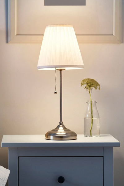 Binbirreyon Vintage Lampshade Table Lamp with Fabric Head, Large Size 55cm, Cord Switch On/Off Ja060