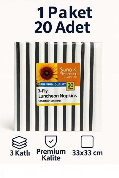 CKM silikon Suna K Signature Collection – Premium 3 Katlı Desenli Peçete