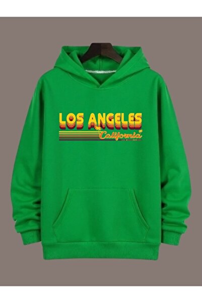 ArtYus Φούτερ Unisex Los Angeles Colorful Special με τύπωμα Cotton oversized ...