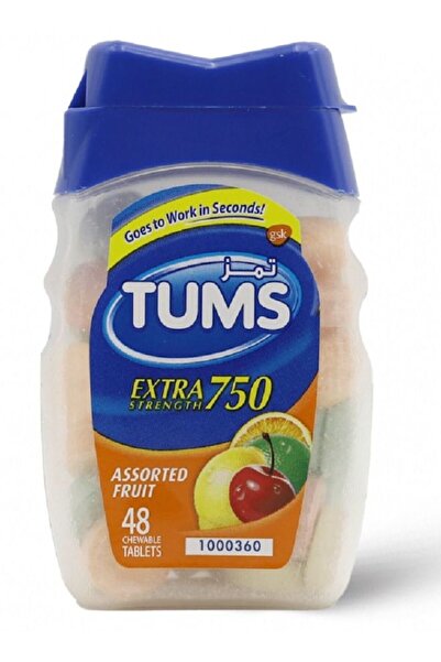 GSK أقراص تومز إكسترا سترينث 750 ملغ، 48 قرصًا للمضغ